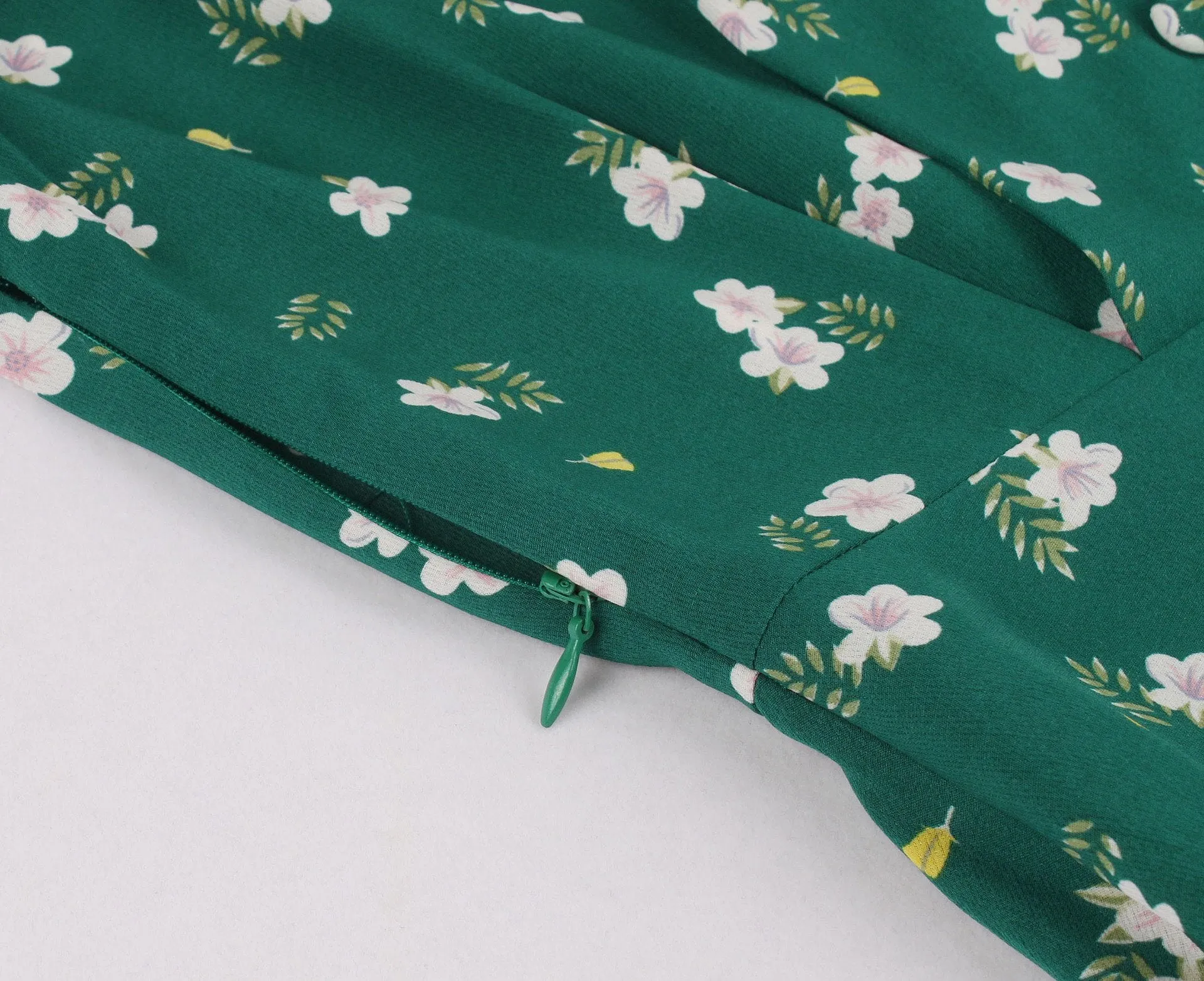 Women Turnover Colloar Floral Retro Dresses