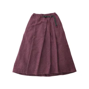 Wool Talecut Skirt, Burgundy